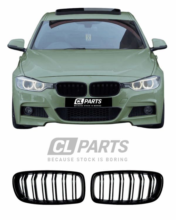 BMW F30 F31 11-19 M-look munuaiset kiiltävän musta