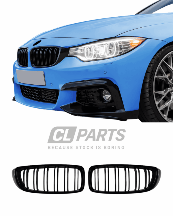 BMW F32 F33 F36 M-look munuaiset Kiiltävän musta