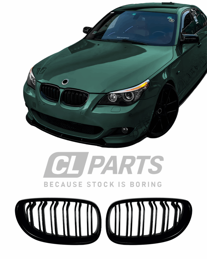 BMW E60 E61 M5 look munuaiset Kiiltävän musta