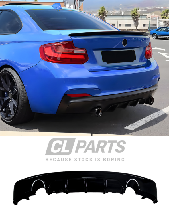 BMW F22 F23 M-performance look takapuskurin diffuusori kiiltävä musta