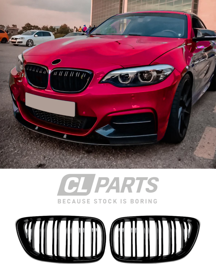BMW F22 F23 F87 M-look munuaiset kiiltävä musta