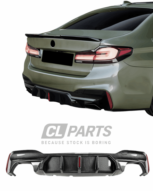 BMW G30 G31 16-23 M5-look diffuusori jarruvalolla Carbon look