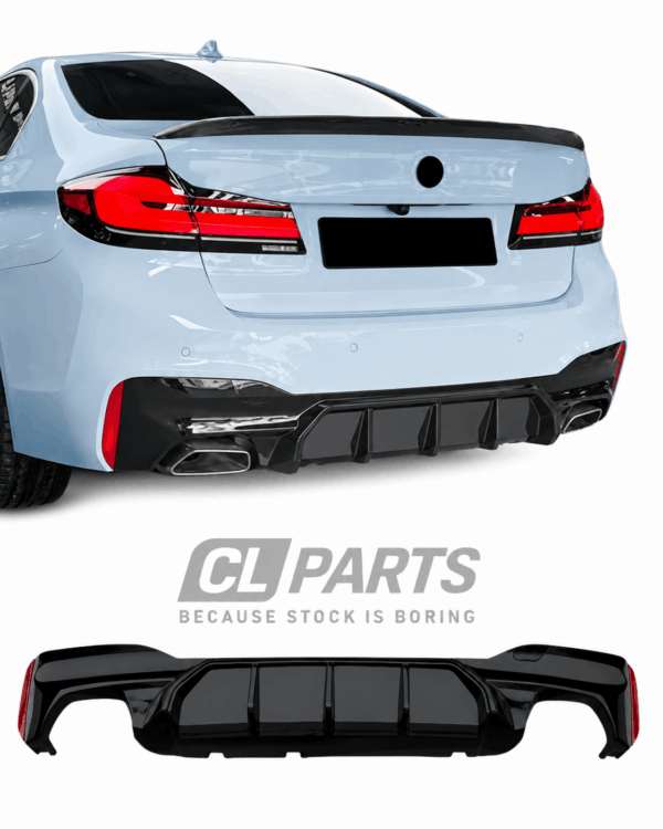 BMW G30 G31 16-23 M5-look diffuusori Kiiltävän musta
