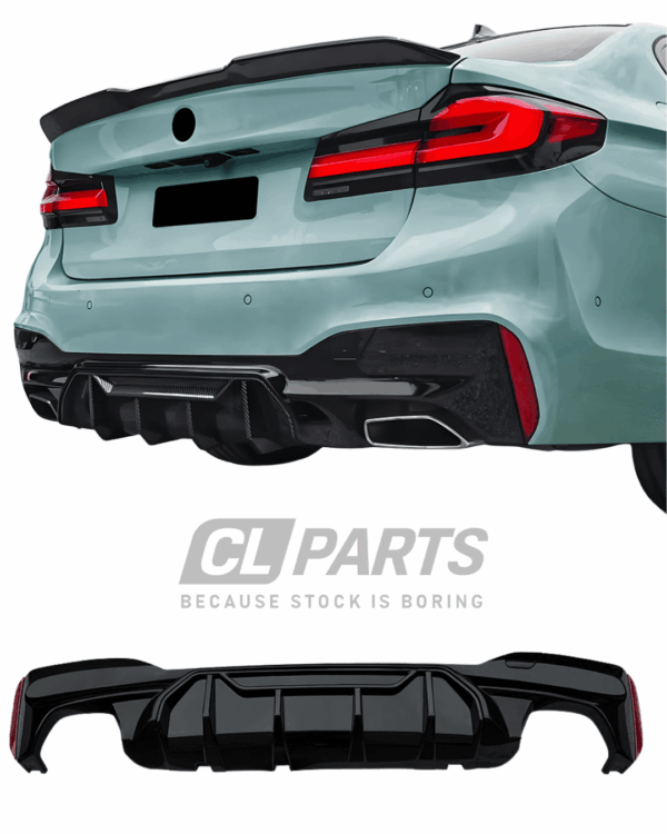 BMW G30 G31 16-23 M5 Competition-look diffuusori Kiiltävän musta