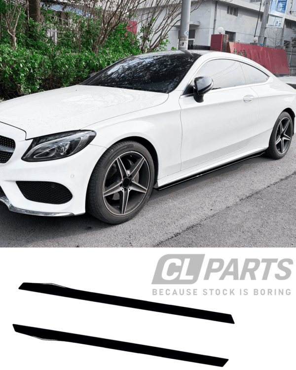 MB W205 coupe kiiltävän mustat AMG-line helman lisäosat