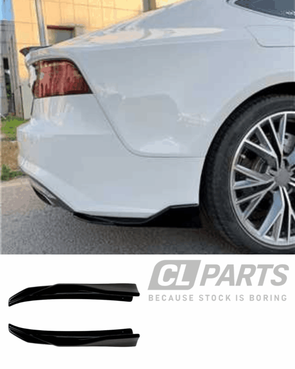 Audi A7 C7 S-line facelift kiiltävän mustat takakulman levikkeet