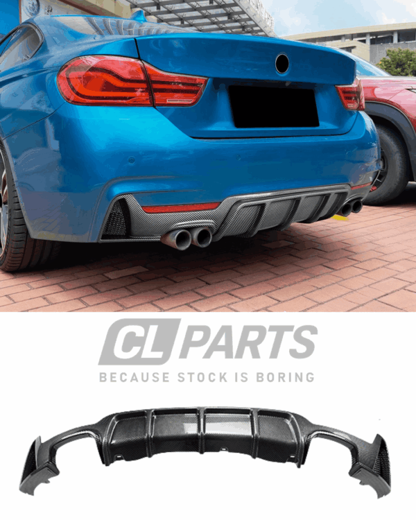 BMW F32 F33 F36 M-Performance takadiffuusori carbon look