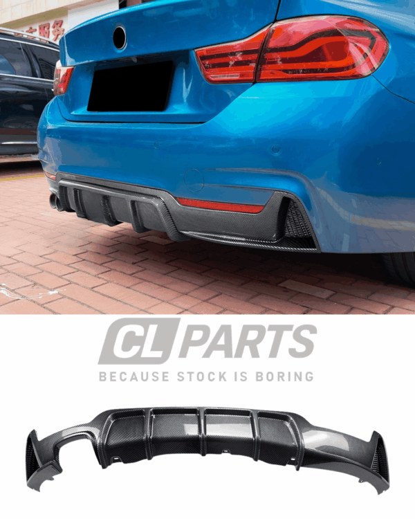 BMW F32 F33 F36 M-Performance takadiffuusori carbon look