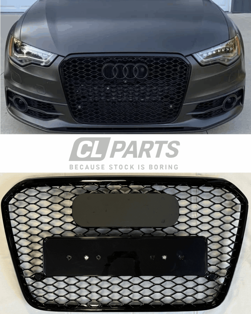 Audi A6 S6 C7 Pre-Facelift 11-14 kiiltävän musta RS6-look maski