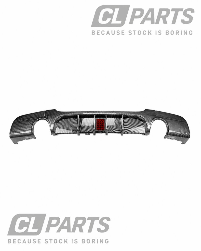 BMW E90 E91 M-perfomance takadiffuusori jarruvalolla carbon look