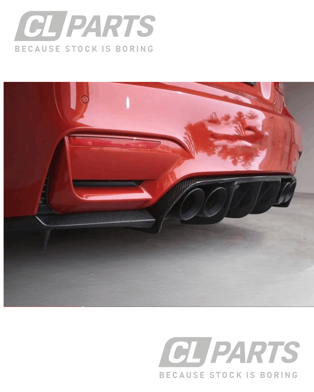 BMW M3 F80, M4 F82 F83 V-style Hiilikuitu takadiffuusori - Image 2