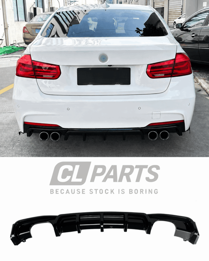 BMW F30 F31 M-Sport takadiffuusori kiiltävän musta