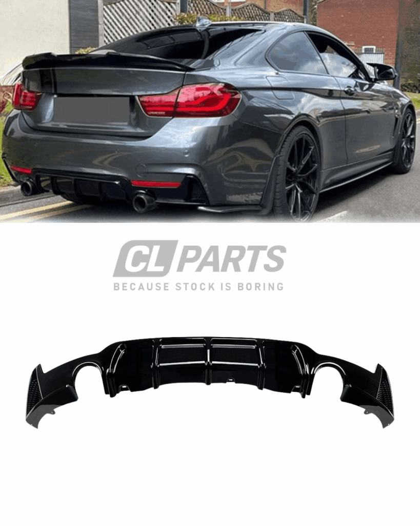 BMW F32 F33 F36 M-Performance takadiffuusori kiiltävän musta