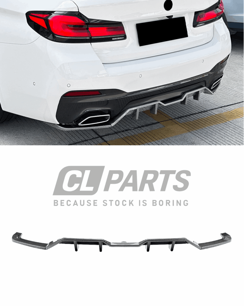 BMW G30 G31 LCI M-sport takapuskurin diffuusori/lippa carbon look