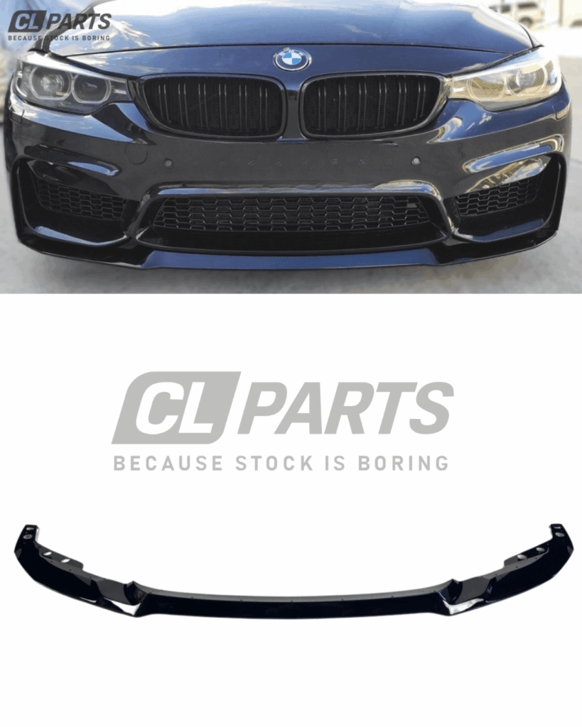 BMW F32 F33 CS-Look, M4-Look etupuskurin etulippa kiiltävän musta