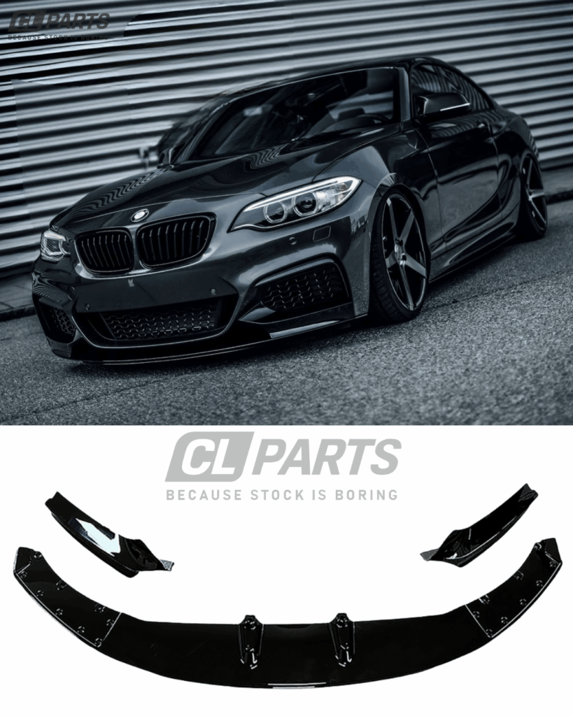 BMW F22 M-performance etulippa kiiltävän musta