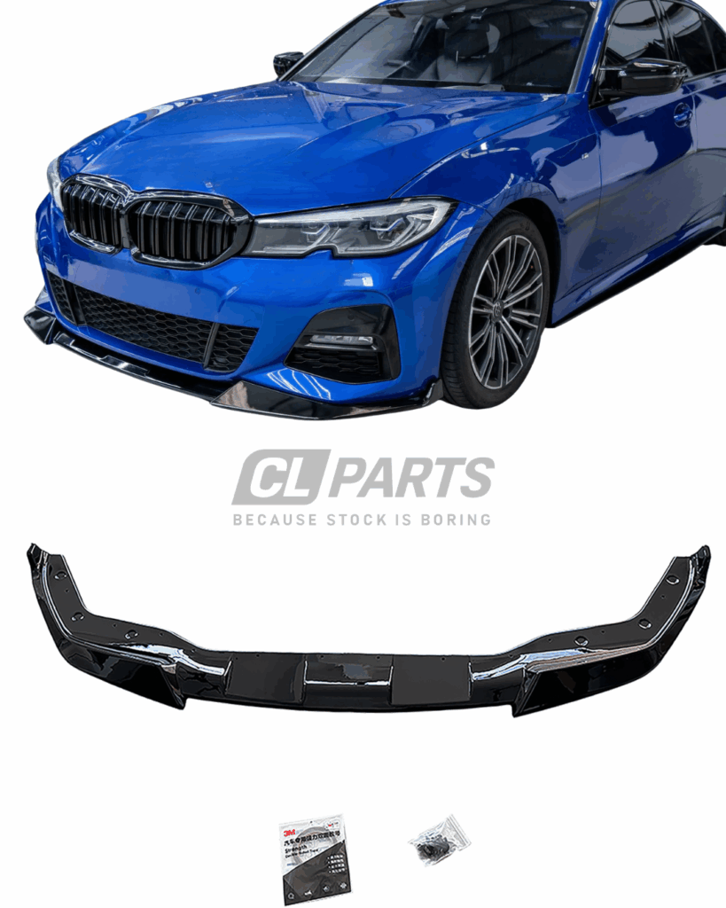 BMW G20 G21 PRE-LCI etupuskurin Blade-style lippa kiiltävän musta