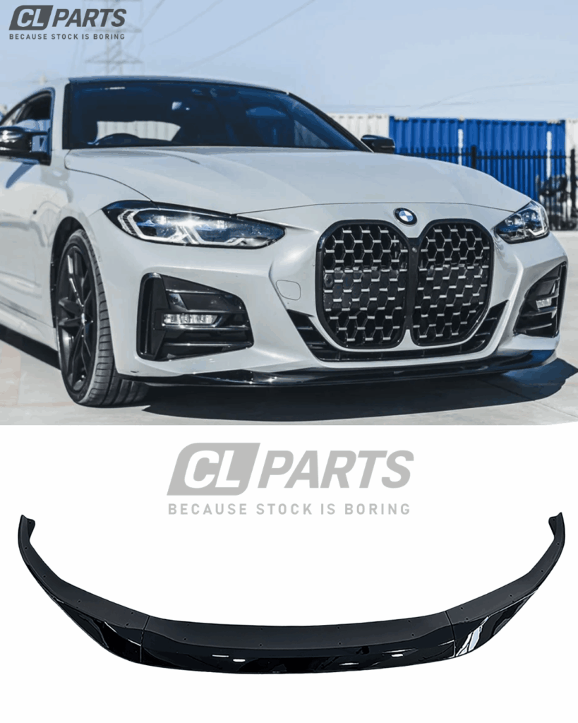 BMW G26 M-performance look Etulippa, Kiiltävän Musta